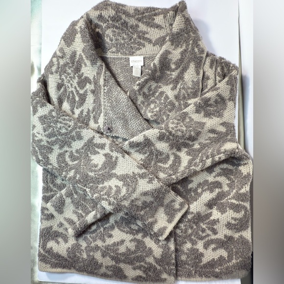 Chico's Brown and Cream Cowl Neck Sweater - Picture 8 of 10